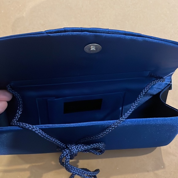 Gunne Sax by Jessica McClintock Pleated Clutch, Blue - Picture 4 of 4